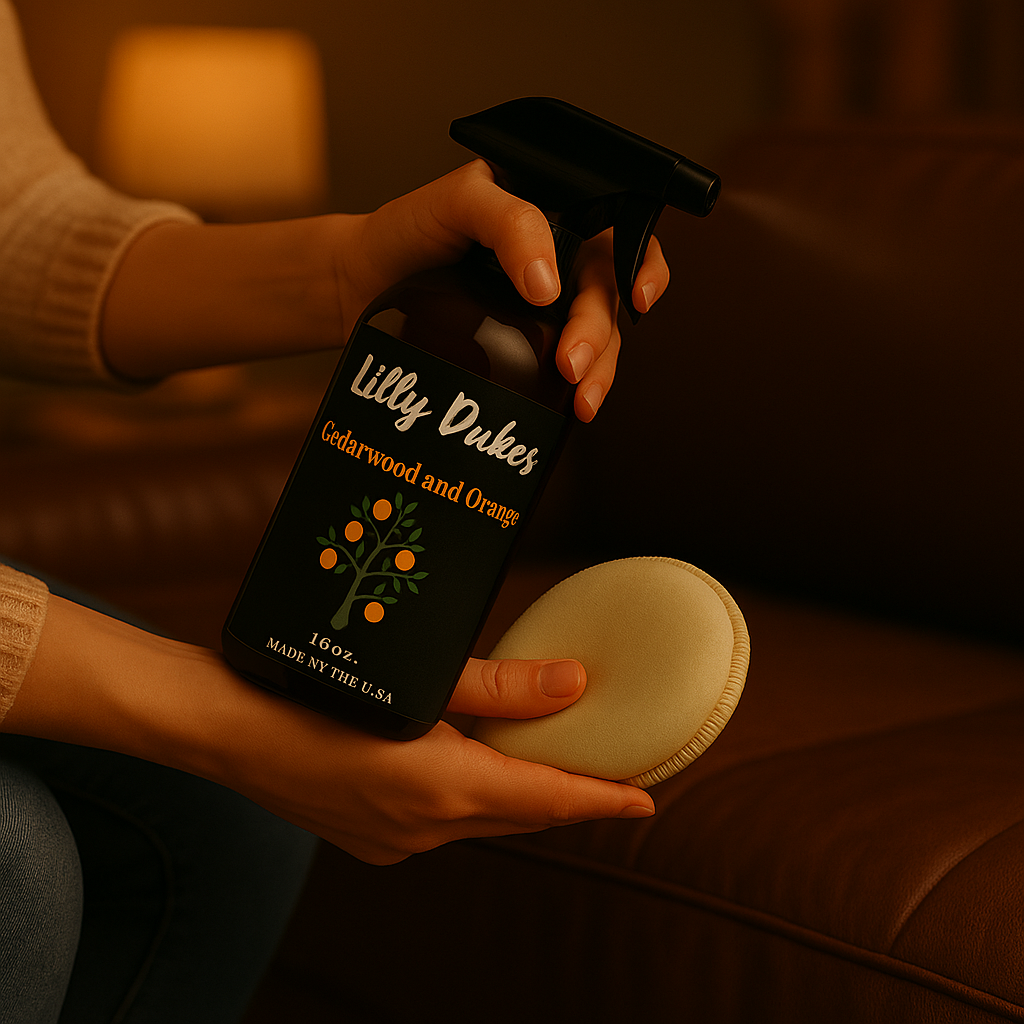 Nature-Powered "2 in 1" Leather Cleaner and Conditioner- Cedarwood and Orange