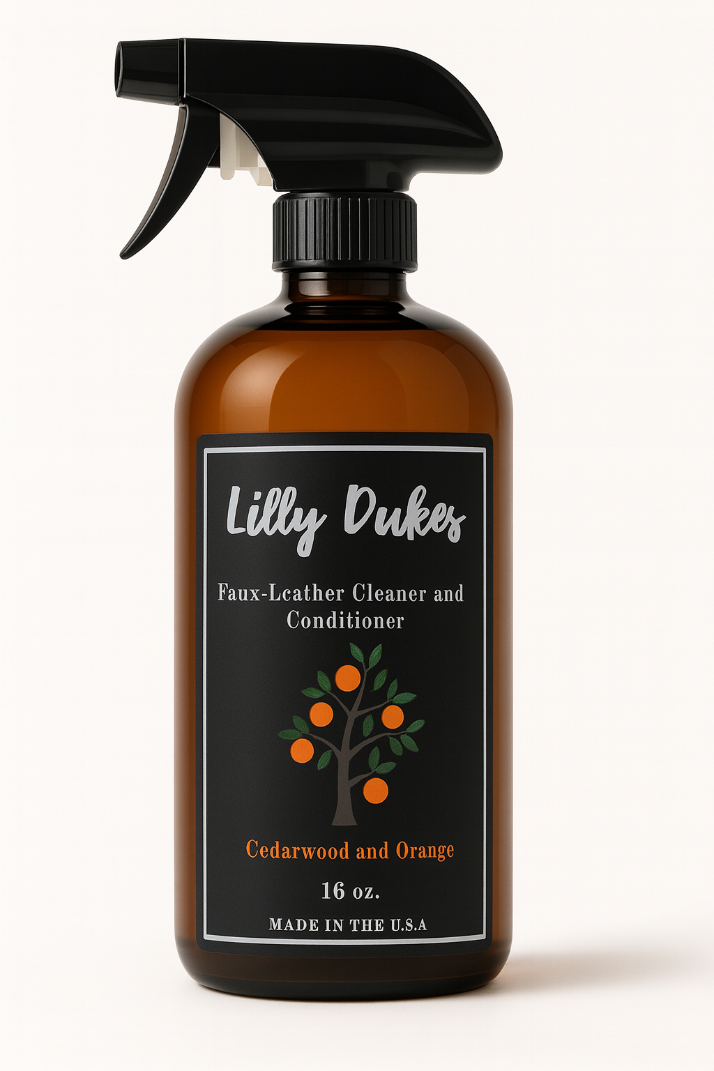Nature-Powered "2 in 1" Faux Leather Cleaner and Conditioner- Cedarwood and Orange